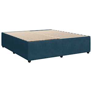 Box spring postel s matrací modrá 180 x 200 cm samet - obrázek 10