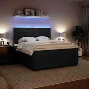 Box spring postel s matrací černá 180x200 cm samet - obrázek 4