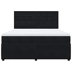 Box spring postel s matrací černá 180x200 cm samet - obrázek 6