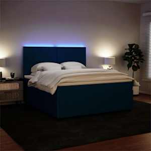 Box spring postel s matrací modrá 180 x 200 cm samet - obrázek 4