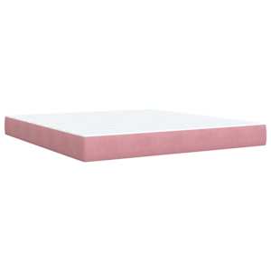 Box spring postel s matrací růžová 180x200 cm samet - obrázek 11