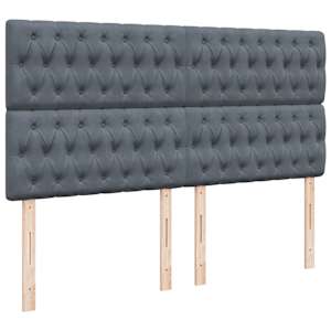 Box spring postel s matrací tmavě šedá 180x200 cm samet - obrázek 9