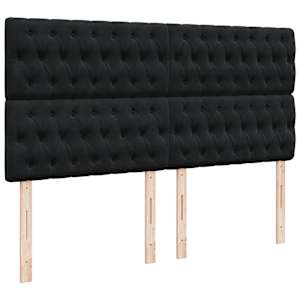 Box spring postel s matrací černá 180x200 cm samet - obrázek 9