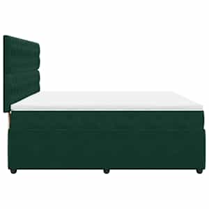 Box spring postel s matrací tmavě zelená 180x200 cm samet - obrázek 7