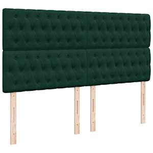 Box spring postel s matrací tmavě zelená 180x200 cm samet - obrázek 9