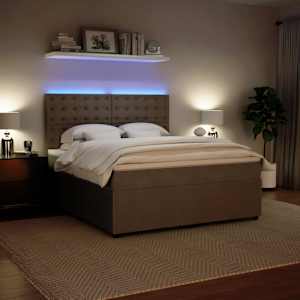 Box spring postel s matrací světle šedá 180x200 cm samet - obrázek 4