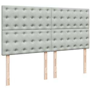 Box spring postel s matrací světle šedá 180x200 cm samet - obrázek 9