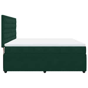 Box spring postel s matrací tmavě zelená 180x200 cm samet - obrázek 7