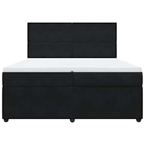 Box spring postel s matrací černá 200x200 cm samet - obrázek 6
