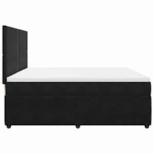 Box spring postel s matrací černá 200x200 cm samet - obrázek 7