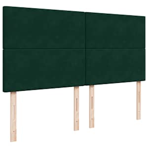 Box spring postel s matrací tmavě zelená 200x200 cm samet - obrázek 9