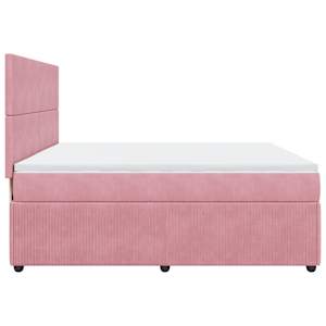 Box spring postel s matrací růžová 200x200 cm samet - obrázek 7