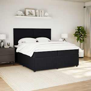 Box spring postel s matrací černá 200x200 cm samet - obrázek 5