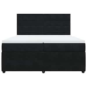 Box spring postel s matrací černá 200x200 cm samet - obrázek 6