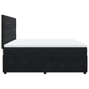 Box spring postel s matrací černá 200x200 cm samet - obrázek 7