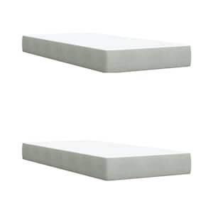 Box spring postel s matrací světle šedá 200x200 cm samet - obrázek 11