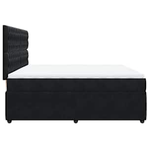 Box spring postel s matrací černá 200x200 cm samet - obrázek 7