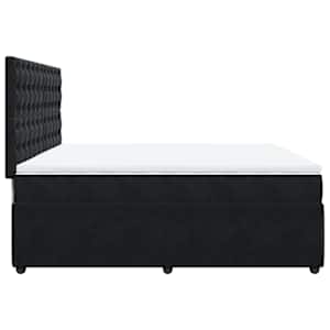 Box spring postel s matrací černá 200x200 cm samet - obrázek 7