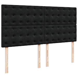 Box spring postel s matrací černá 200x200 cm samet - obrázek 9