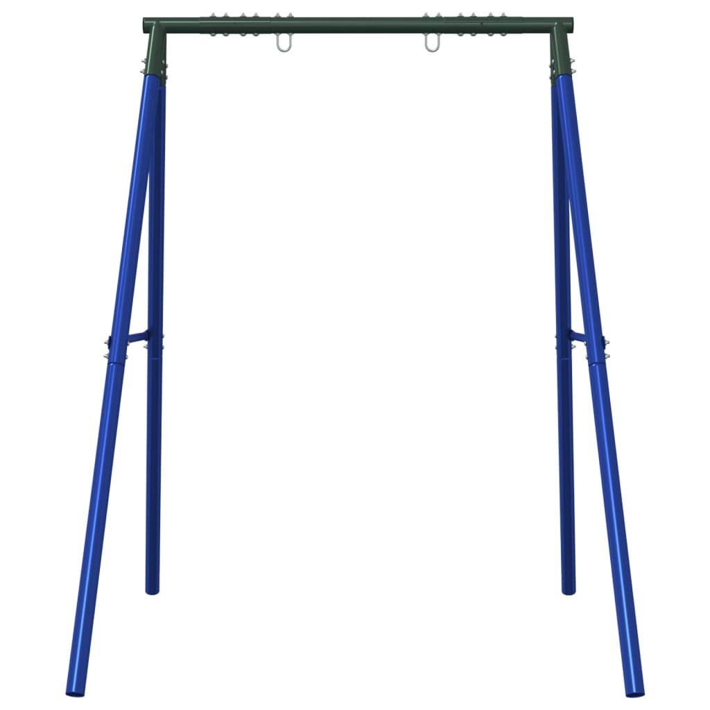 vidaXL Schommelframe voor buiten met 2 ophanghaken staal blauw afbeelding