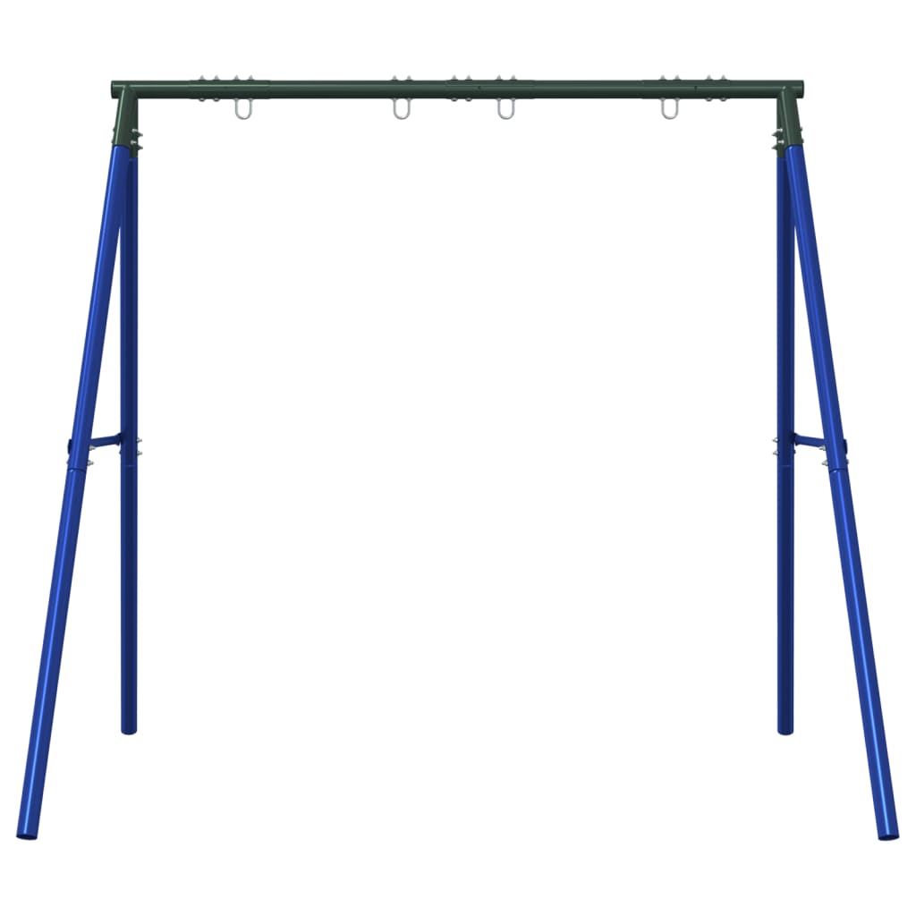 vidaXL Schommelframe voor buiten met 4 ophanghaken staal blauw afbeelding