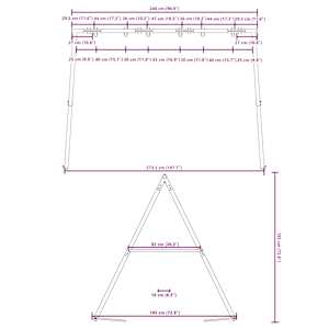 Houpací rám pro venkovní použití Š 273,5 x V 185 cm - obrázek 8