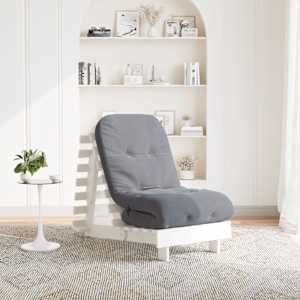 Futon z ležiščem bela 60x206x11 cm trdna borovina