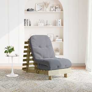 Futon z ležiščem 60x206x11 cm impregnirana borovina