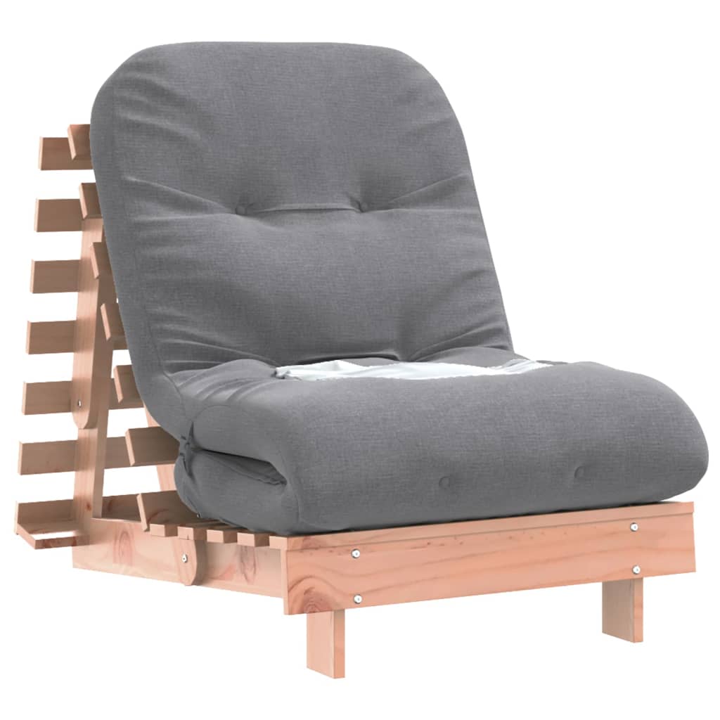 Tömör duglászfenyő futon kanapéágy matraccal 70 x 206 x 11 cm 