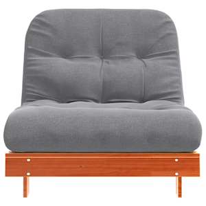 Futonová rozkládací pohovka s matrací voskově hnědá 80x206x11cm - obrázek 5