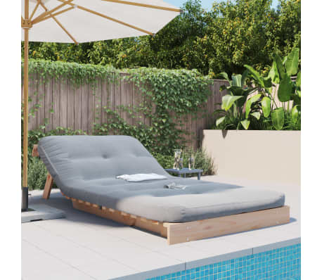 vidaXL Futon slaapbank met matras 100x206x11 cm massief grenenhout