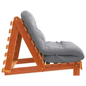 Futonová rozkládací pohovka s matrací hnědá 100x206x11 cm - obrázek 6