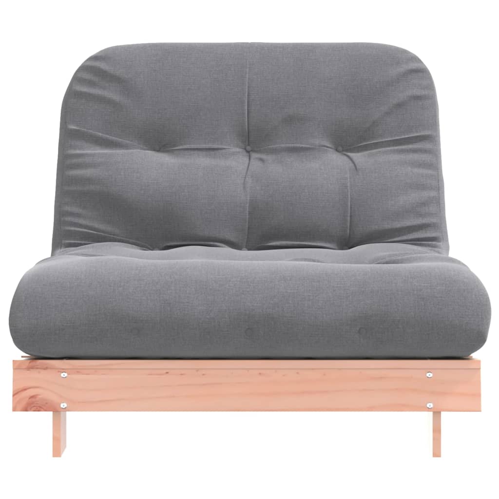 Tömör duglászfenyő futon kanapéágy matraccal 100 x 206 x 11 cm 