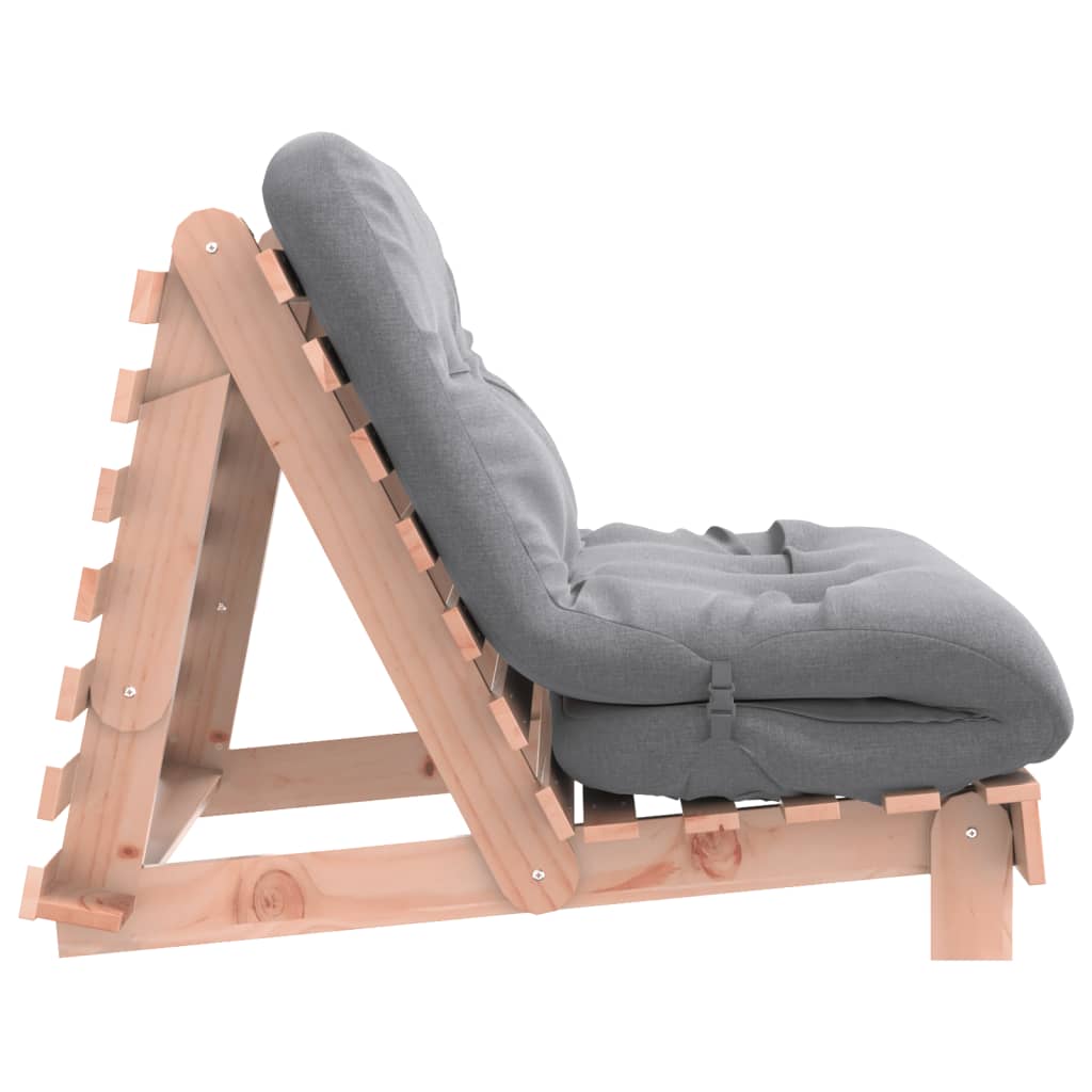 Tömör duglászfenyő futon kanapéágy matraccal 100 x 206 x 11 cm 