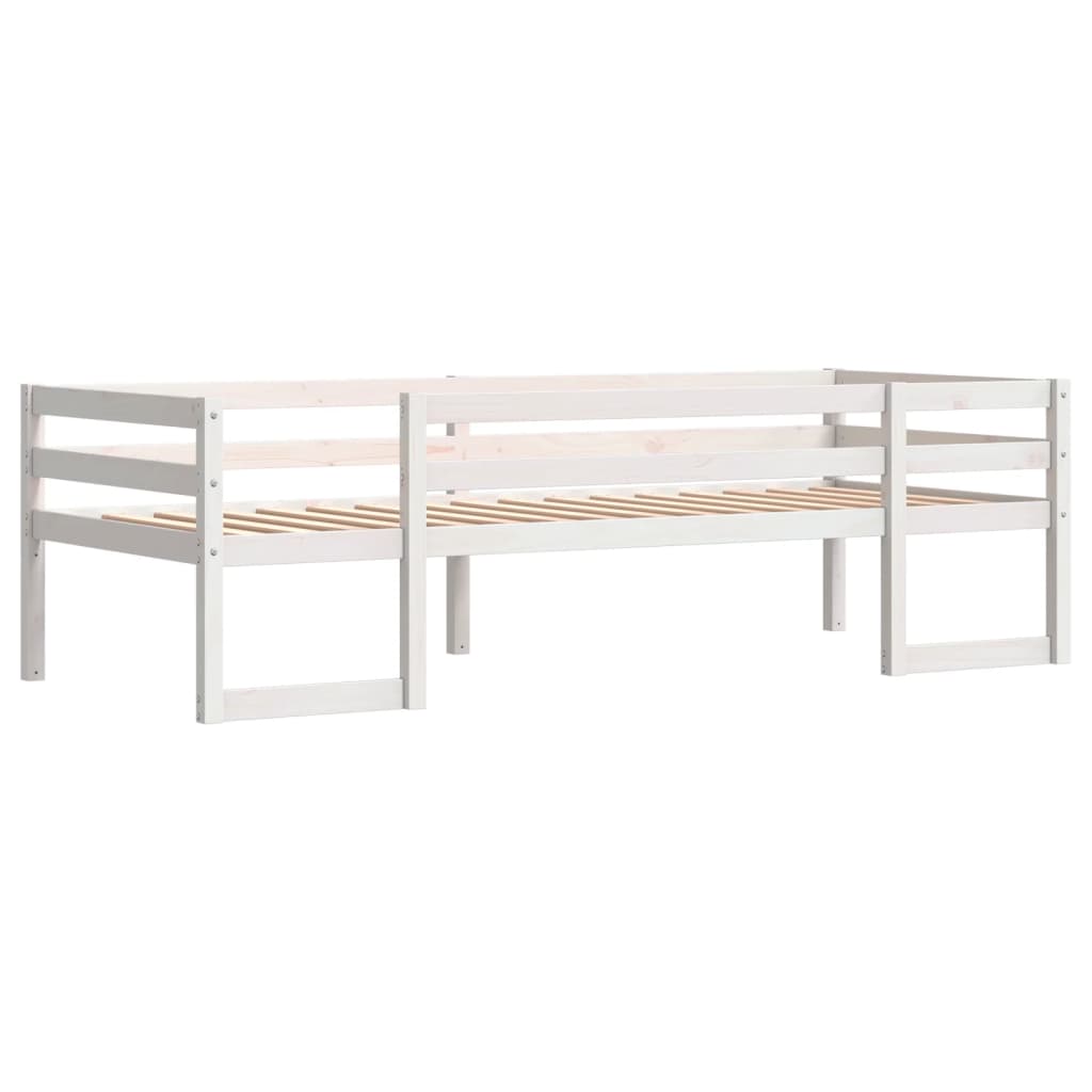 vidaXL Cadru de pat pentru copii, alb, 80x200 cm, lemn masiv de pin