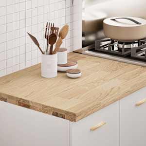 Kuhinjska delovna plošča 80x63,5x4 cm trdna hrastovina