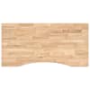 vidaXL lauaplaat, 100x60x2,5 cm, t&ouml;&ouml;tlemata toekas tammepuit ristk&uuml;lik
