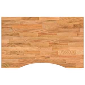 vidaXL lauaplaat, helepruun, 80x50x2,5 cm, toekas tammepuit ristk&uuml;lik