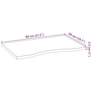 Stolní deska světle hnědá 80x50x2,5 cm dub obdélníkový - obrázek 10