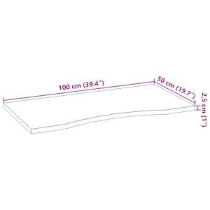 Stolní deska světle hnědá 100x50x2,5 cm dub obdélníkový - obrázek 10