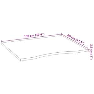 Stolní deska světle hnědá 100x80x2,5 cm dub obdélníkový - obrázek 10