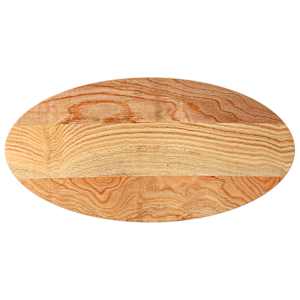Stolní deska světle hnědá 100x50x2 cm masivní dub oválný - obrázek 2