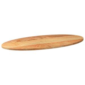 Stolní deska světle hnědá 100x50x2 cm masivní dub oválný - obrázek 4