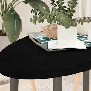 Mizna plošča temno rjava 100x50x4 cm trdna hrastovina ovalna