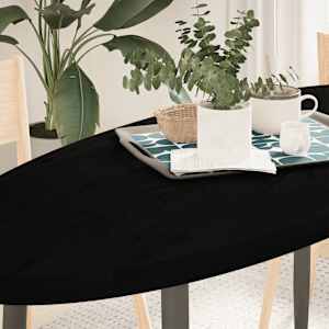 Mizna plošča temno rjava 140x60x4 cm trdna hrastovina ovalna