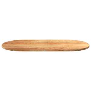 Stolní deska světle hnědá 100x50x2 cm masivní dub oválný - obrázek 5