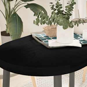 Mizna plošča temno rjava 100x50x4 cm trdna hrastovina ovalna