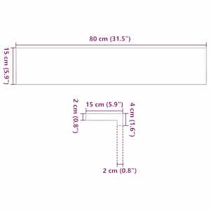 Okenní parapety 2 ks neošetřené 80x15x2cm masivní dubové dřevo - obrázek 10