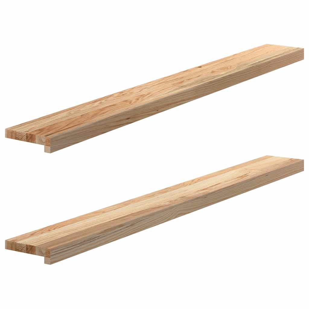 vidaXL Vinduskarmer 2 stk ubehandlet 140x15x2 cm heltre eik