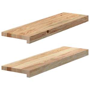 Okenní parapety 2 ks neošetřené 70x20x2cm masivní dubové dřevo - obrázek 1